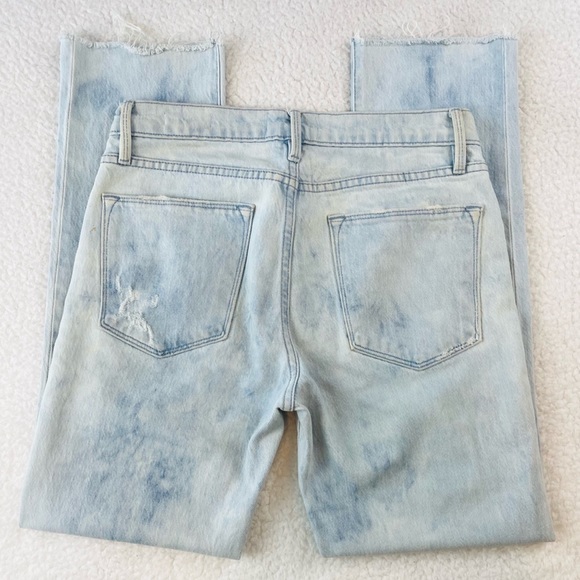 FRAME DENIM • Cloud Blue Tie Dye Le High Straight Leg Jeans - Picture 6 of 16